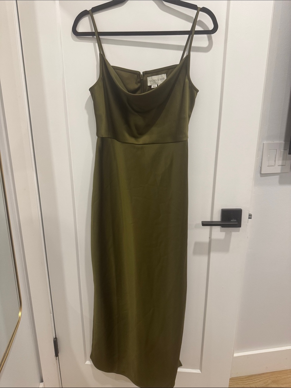 Olive Green Slip Midi Dress by Sachin & Babi Medium size